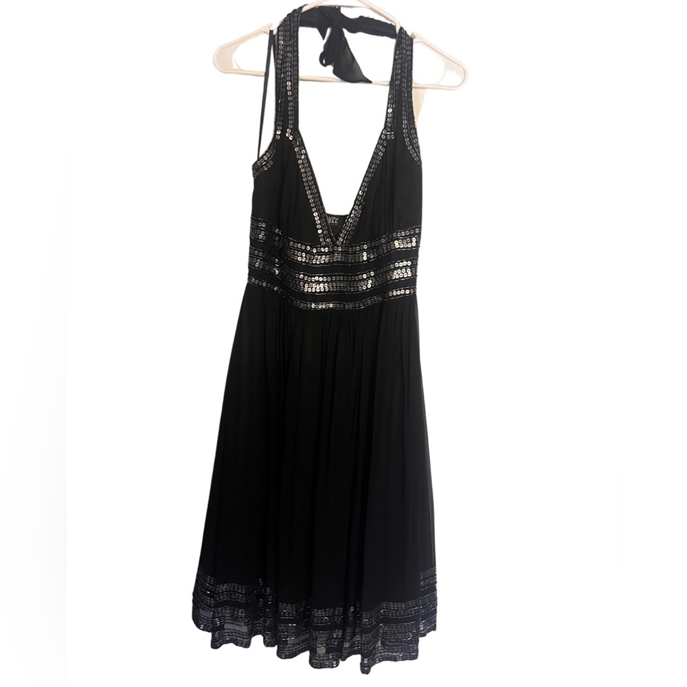 NWT Adrianna Papell Black Beaded Dress